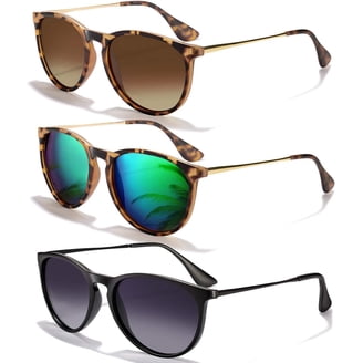 FEISEDY Retro Round Double Bridge Polarized Sunglasses for  display picture 3