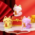 thumbnail image 6 of Lucky Feng Shui Cat Maneki Neko Fortune Cat Figurine Collectible Fortune Decor Ornaments Lucky Cat Mini Figure Collection Maneki, 6 of 10