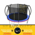 thumbnail image 4 of Mersco 12FT Trampoline for Kids with Mulifunctional Target Cloth, Outdoor Recreational Trampolines with Enclosure Net and Ladder,Jumping Trampoline for Kids Birthday Gift,Multicolor, 4 of 12