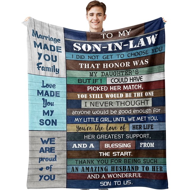 LHSHID Grandson Blanket Gift from Grandma Flannel Blanket for Grandson Birthday or Graduation 60x80in