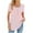 Pink, variant on qolati Women Summer Tunic Tops 2024 Henleys Short Sleeve Button Crew Neck Eyelet T Shirt Cute Loose Fit Ruched Front Holiday Tunic Blouse