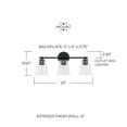 thumbnail image 5 of Capital Lighting 146931BN-533 Baker 3 Light 23" Wide Bathroom Vanity Light - Nickel, 5 of 7