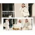 thumbnail image 3 of Gocvo Tote Bag for Women, Large Capacity Lightweight Puffer Bag, Waterproof Shoulder Bag for Women for Daily Travel, Gym, Work(Beige), 3 of 9