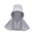 thumbnail image 4 of Sun visor Sombrero Mujeres ancianas con solapa para el cuello para viajes diarios de jardinería Gris azul, 4 of 8