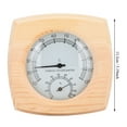 thumbnail image 3 of Termómetro higrotermógrafo de madera para sauna, higrómetro, sala de sauna, abeto, esfera de madera, medidor de temperatura, monitor para interiores Amonsee No, 3 of 5