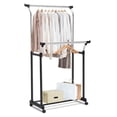 thumbnail image 1 of Costway Adjustable Double Rail Garment Rack Rolling Clothes Hanger Heavy Duty, 1 of 9