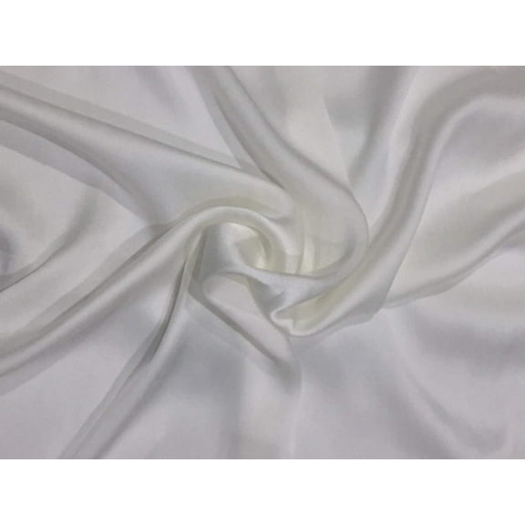100% Sand wash Silk Satin fabric 44quot;wide-WHITE