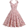 thumbnail image 2 of FcBaudy Camis Robe Sans Manches à Col en V, Robes d'Été pour Femmes, Robes pour Femmes Style Floral Parent-Enfant Robe à Nœud Camisole Robe pour Femmes, 2 of 3