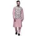 thumbnail image 1 of Atasi Kurta Pyjama Uni et Ensemble de Veste Nehru Imprimée pour Tenue de Fête pour Hommes, 1 of 3