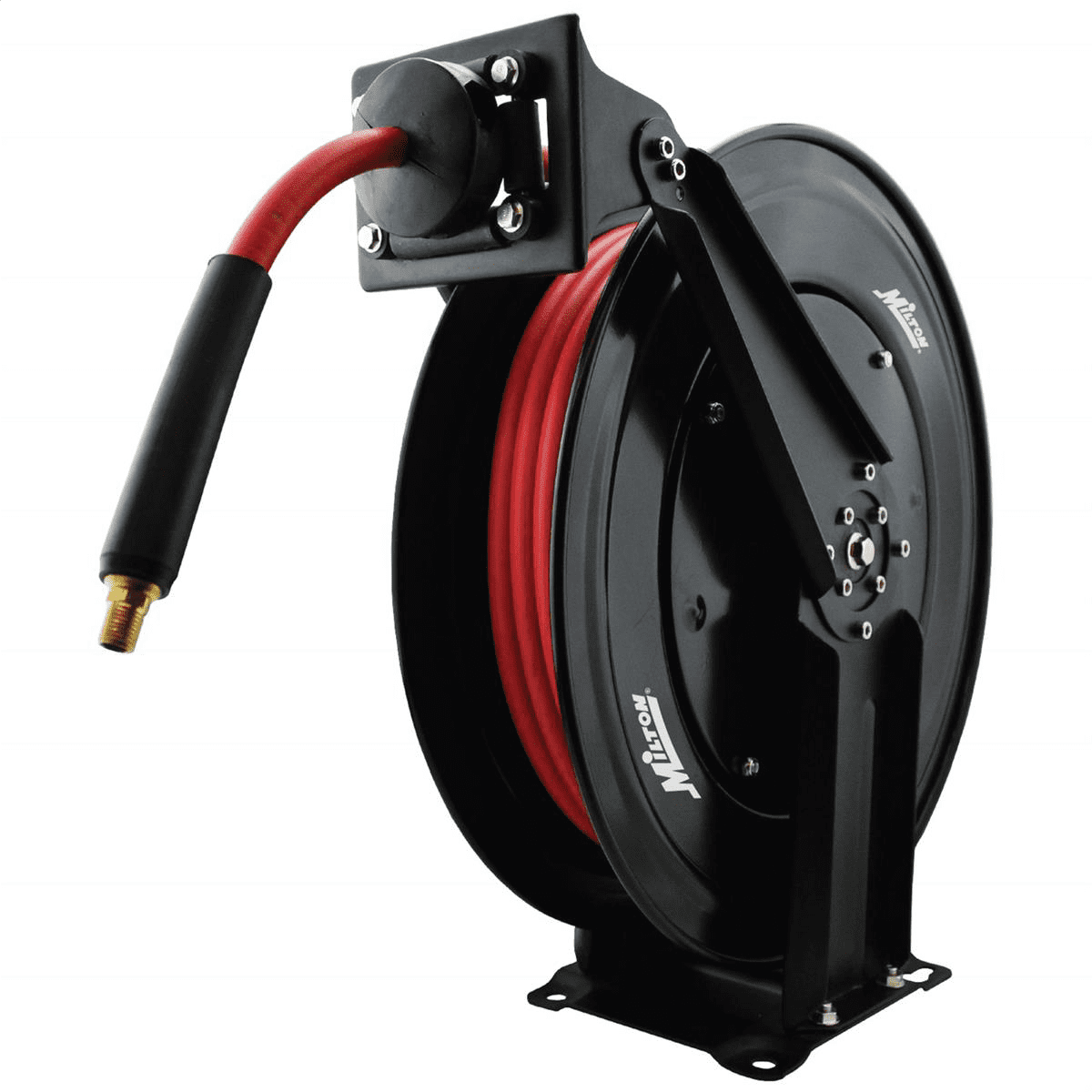 Milton 50' Auto-Retracting Air Hose Reels, Sturdy Dual-Arm