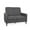 Dark Espresso/Gray, variant on Noble House Craigue Fabric Tufted Loveseat Pushback Recliner, Gray