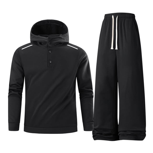 sageysalite Fleece Sweatsuits Sets for Men 2 Piece Sets Casual Hooded Pullover Drawstring Breathable Fall Winter Workout Sports Tracksuits