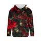 thumbnail image 3 of Sudadera con capucha para hombre, informal, con cordón, estampado navideño, deportiva, blusa de poliéster, 3 of 4