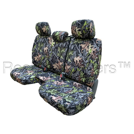 Thick Seat Cover for Toyota Tacoma Regular Cab Solid Bench Three Adjustable Headrests Exact Fit A30 (Forest Camo)