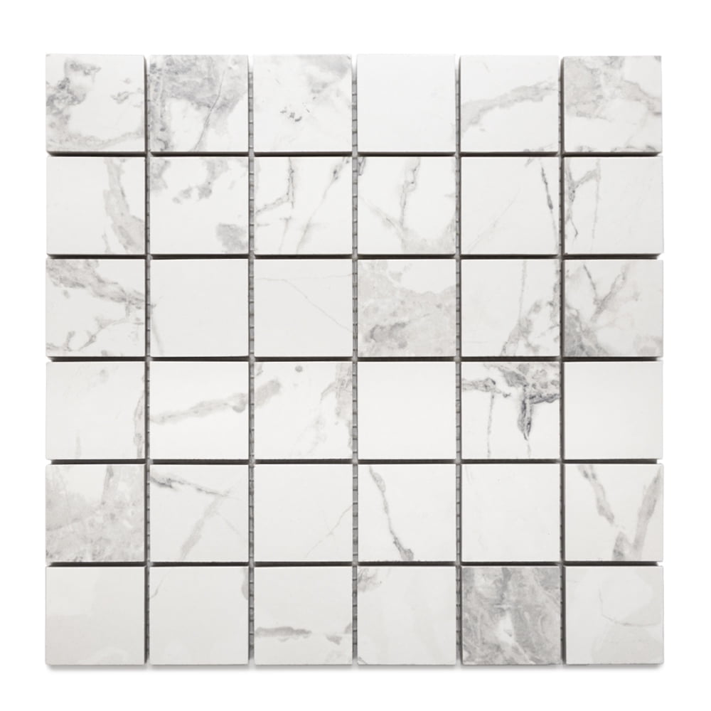 The Tile Life Penthouse 2" x 2" Mountain Treasure Matte Porcelain Mosaic Floor and Wall Tile Case of 9