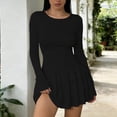 thumbnail image 3 of RUTAYY Women's Dress Casual Long Sleeve Bodycon Solid Color Slim Fit Maxi Dress Comfort Fashion Beach Dresses, 3 of 4