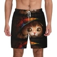 thumbnail image 2 of Picia Animal Cat pattern Mens Swim Trunks with Compression Liner Stretch Beach Shorts Quick Dry with Zipper Pockets No-Chafing Board Shorts-XX-Large, 2 of 9