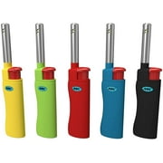 MK Lighter 10 PCS Assorted Colors Candle Lighters, Windproof Flame, Ideal as Lighters for Candle, BBQ Lighters, Camping Lighters, Fireplace Lighters, Outdoor Lighters, Butane Refillable Lighters