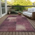 thumbnail image 6 of Addison Rugs Chantille Indoor/Outdoor Transitional Squares Plum Washable Rectangle Rug, 5' x 7'6", 6 of 6
