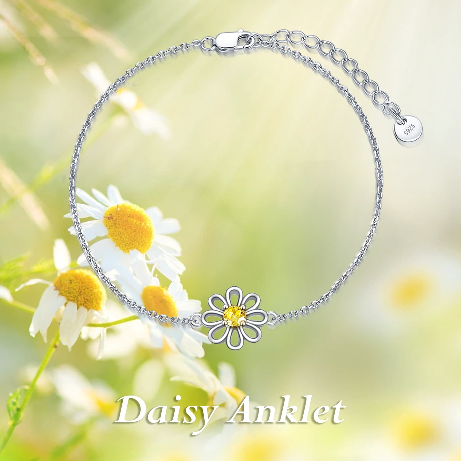 YAFEINI Sterling Silver Cross anklets for Women Daughter Wife Mom Adjustable Chain Foot Ankle Bracelet Summer Jewelry Gifts for Her
