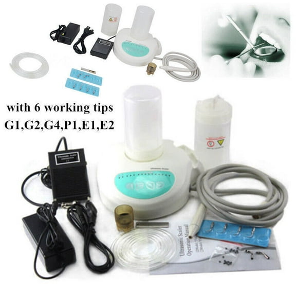 Dental Descaler Ultrasonic Piezo Scaler Handpiece 6 Tips Water Bottles for EMS
