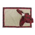 thumbnail image 3 of Holiday Tartan Plaid Border Christmas Decorative Table Placemat (Plaid Border Placemat, 13"x19" Set of 4), 3 of 4