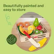Melissa & Doug Cutting Fruit Set - Wooden Play Food Kitchen Accessory, Multi