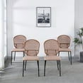 thumbnail image 2 of BLACK and gray sennit chair,set of 4,dining chair,coffee chair, 2 of 10