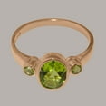thumbnail image 5 of LBG British Made 9k Rose Gold Real Genuine Peridot Womens Promise Ring - 33 size options - Size 5.75, 5 of 6