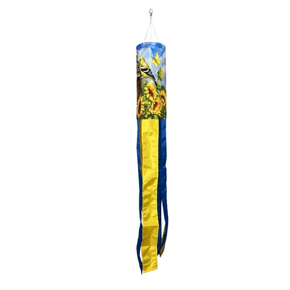 Briarwood Lane Goldfinches and Sunflowers Windsock Wind Twister