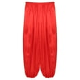 thumbnail image 4 of Zaldita Men Harem Pants Elastic Loose Trousers Hippie Boho Pants Arabian Prince Clothing Performance Burgundy S, 4 of 7