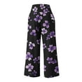 thumbnail image 5 of Runfenguu Golf Pants Women, Baggy Pants Women Women Casual Comfortable Printing Pockets Elastic Waist Straight Loose Pants, 5 of 5