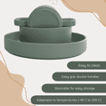 thumbnail image 3 of Baby Silicone Toddler Dinnerware Set – 3-Piece Set with Plate, Bowl & Cup – BPA-Free, Non-Slip, Dishwasher Safe – Soft Sage Green, 3 of 5