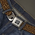 thumbnail image 2 of Buckle-Down Belt, Seatbelt Buckle Belt, Leopard Brown, Youth 22 to 32 Inches, 2 of 9