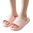 thumbnail image 4 of pwidon Womens Slippers Perforated Hollow Slides One Piece EVA Anti-Odor Massage Insole Bath Pool Walking Sandals Pink 36, 4 of 5