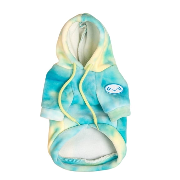 BAIANNAN Dog Clothes, Autumn and Winter Tie-Dye Trendy Sweatshirts, Pomeranian and Other Small Size Dogss Warm Clothes