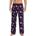 thumbnail image 1 of Balery Pink Planets And Stars Pantalones de pijama para hombre, pijama ultraligero, pantalón de descanso-XX-Large, 1 of 6