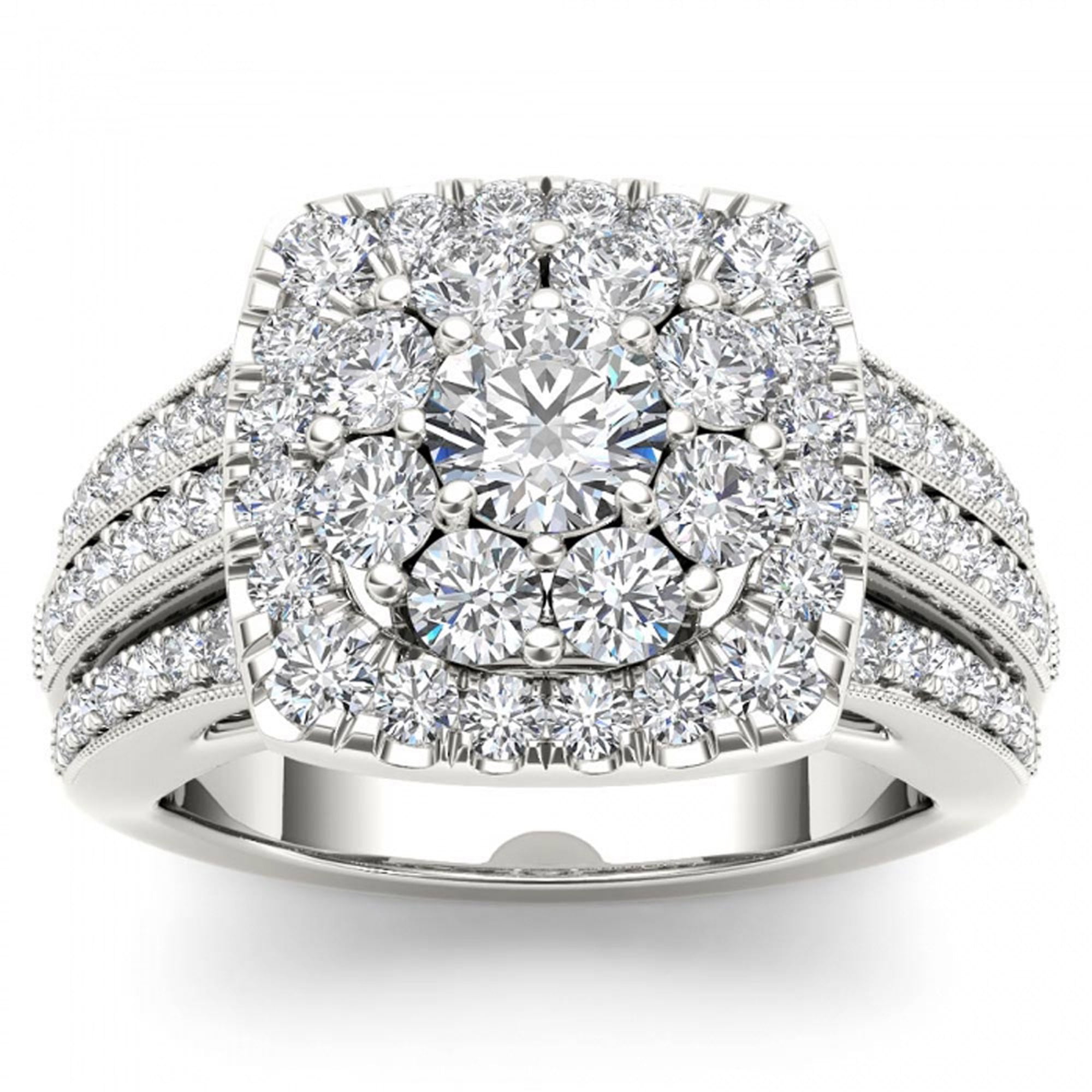 2ct TW Diamond 14K White Gold Engagement Ring