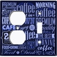 thumbnail image 5 of Metal Light Switch Plate Cover Cafe Diner Coffee Sign Blue Black COF042, 5 of 13