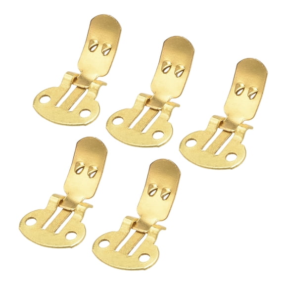 Uxcell 24mm x 14mm Iron Blank Shoe Clips for DIY Crafts Gold Tone 10 Pack