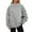 Gray, variant on Mock Neck Sweatshirt,Oversized Long Sleeve Pullover Sweatshirts For Women Casual Cozy Viral Plain Turtleneck Tops