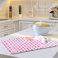 thumbnail image 6 of Cherry on Gingham Dish Drying Mat 16x18 Absorbent Microfiber Draining Rack Pad for Kitchen Counter Sink, 6 of 8