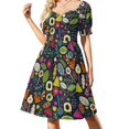 thumbnail image 4 of Vestido Charlotte de manga corta, vestidos de noche, vestidos de mujer, vestido de verano para mujer, ropa de verano para mujer, uso diario., 4 of 8