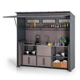 thumbnail image 2 of Sunjoy Outdoor Kitchen Island 4-Pieces Grill Sink, Open Storage Shelf and Kitchen Island Counter, multi-color, 2 of 14