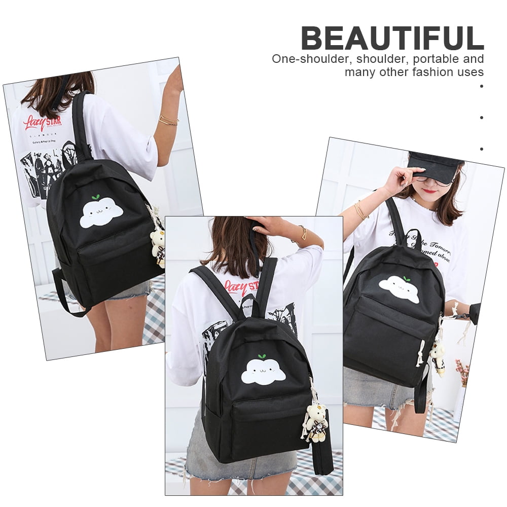 5 Set Student School Bag, School Backpack for Teens, Cartoon Canvas Backpack for Teenager Boy and Girl 5 Set Student School Bag, School Backpack for Teens, Cartoon Canvas Backpack for Teenager Boy and Girl