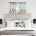 thumbnail image 3 of Cute Easter Bunny Kitchen Curtains Window Panels, Eucalyptus Leaves Colorful Eggs Teal Wooden Insulated Window Treatment Curtain, Grommet Curtains for Bedroom/Living Room/Bathroom, 2 Piece 52"Wx45"L, 3 of 8