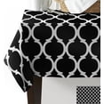 thumbnail image 2 of Table Cloth Waterproof Polyester Tablecloth Black Moroccan Pattern Table Clothes for Rectangle Tables, Indoor Outdoor Table Cover for Parties, Wedding, Dinner Table - 60x84 Inch, 2 of 6