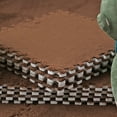 thumbnail image 3 of 10pcs Plush Foam Floor Mat for Baby, 12in Interlocking Floor Mat Climbing Area Rugs, Thickened Soft Anti Slip Puzzle Area Rug Playmat for Room Fluffy Tiles for Home Playroom, 3 of 7