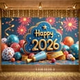 thumbnail image 5 of Blue Shape New Year Banner Golden Letters 2026 Banner Star Decorated Firework Design Happy New Year Banner for New Year Eve Holiday Celebration Party Decoration, 5 of 7