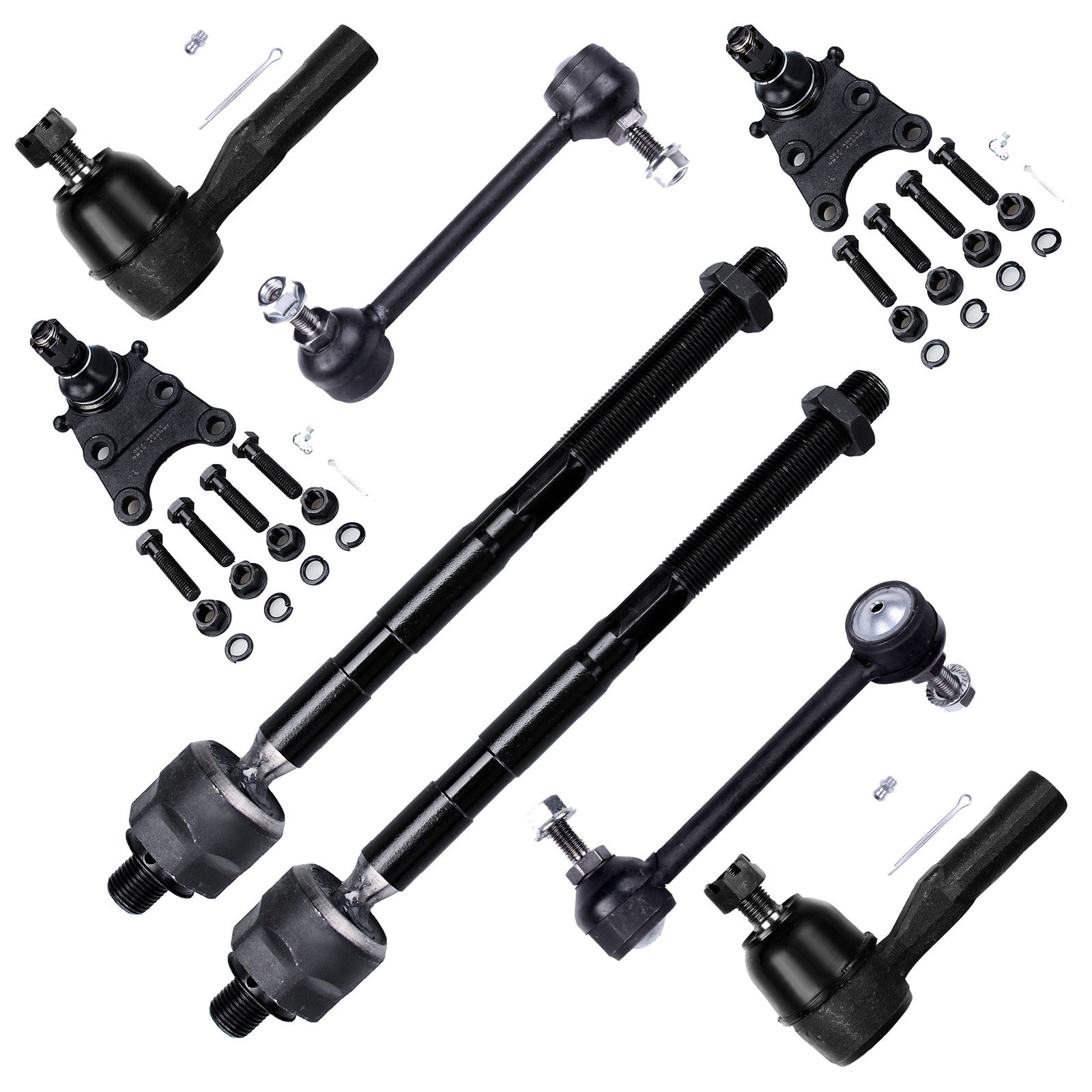 ECCPP 8pcs Inner Outer Tie Rod End Sway Bar Link Lower Ball Joint fit for 2006-2012 For Chevy Colorado For GMC Canyon 2006 For Isuzu i-350 2007-2008 For Isuzu i-370